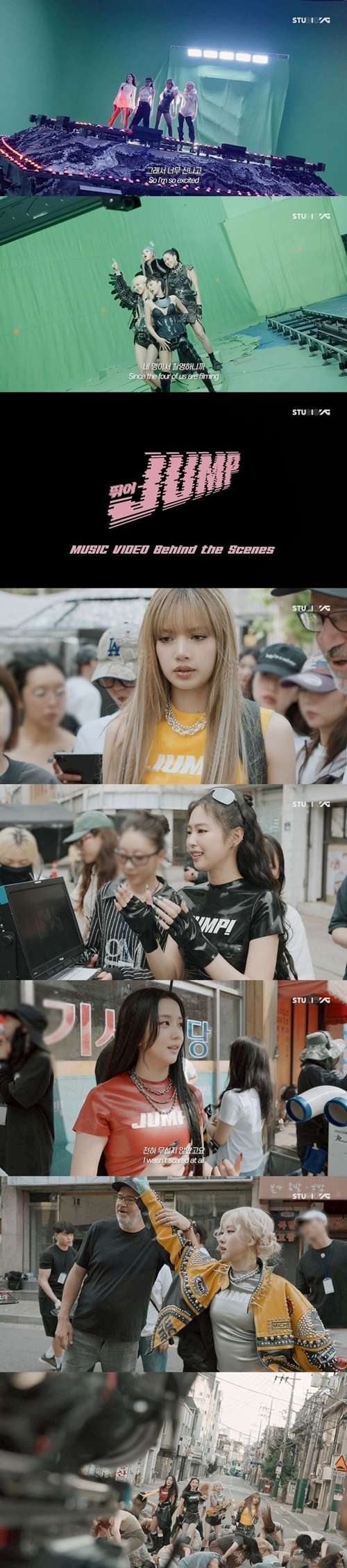 블랙핑크, '뛰어(JUMP)' MV 비하인드 공개...변함없는 팀워크