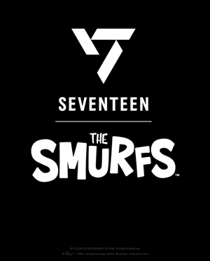 <b>세븐틴</b>, <b>스머프</b>와 손잡았다...내달 <b>컬래버</b> 버전 '음악의 신' MV 공개