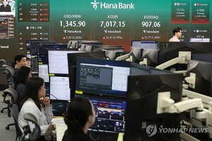 <b>코스피 7000선 붕괴</b>, 코스닥 3% 가까이 급등...일본·대만 증시 강세